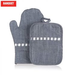   BANQUET Sütő kesztyű és alátét szett DENIM, szürke 10005858