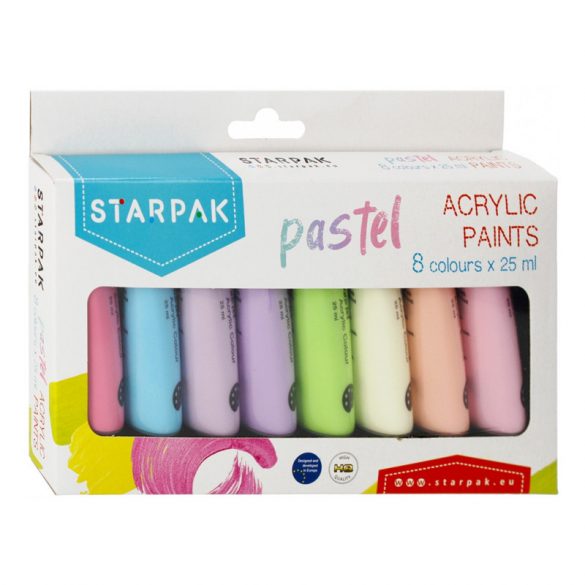 STARPAK pasztel akrilfesték 8 szín 25ml 484978