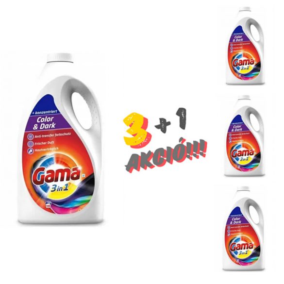 GAMA Color & Dark 4.15 liter (80 mosás) mosógél 3+1 Akció! ZT-6697A