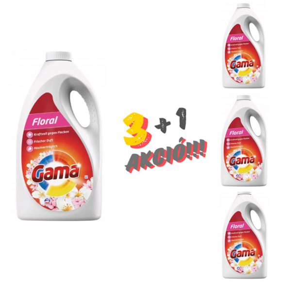 GAMA Floral 5 liter (100 mosás) mosógél 3+1 Akció! ZT-6698A